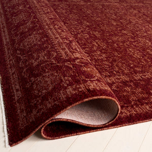 Safavieh Vintage Rich Overdyed Red Area Rug — Low-Pile Durable Polyester With Traditional Timeless Look 6'-7" x 6'-7" VOD800P-7SQ