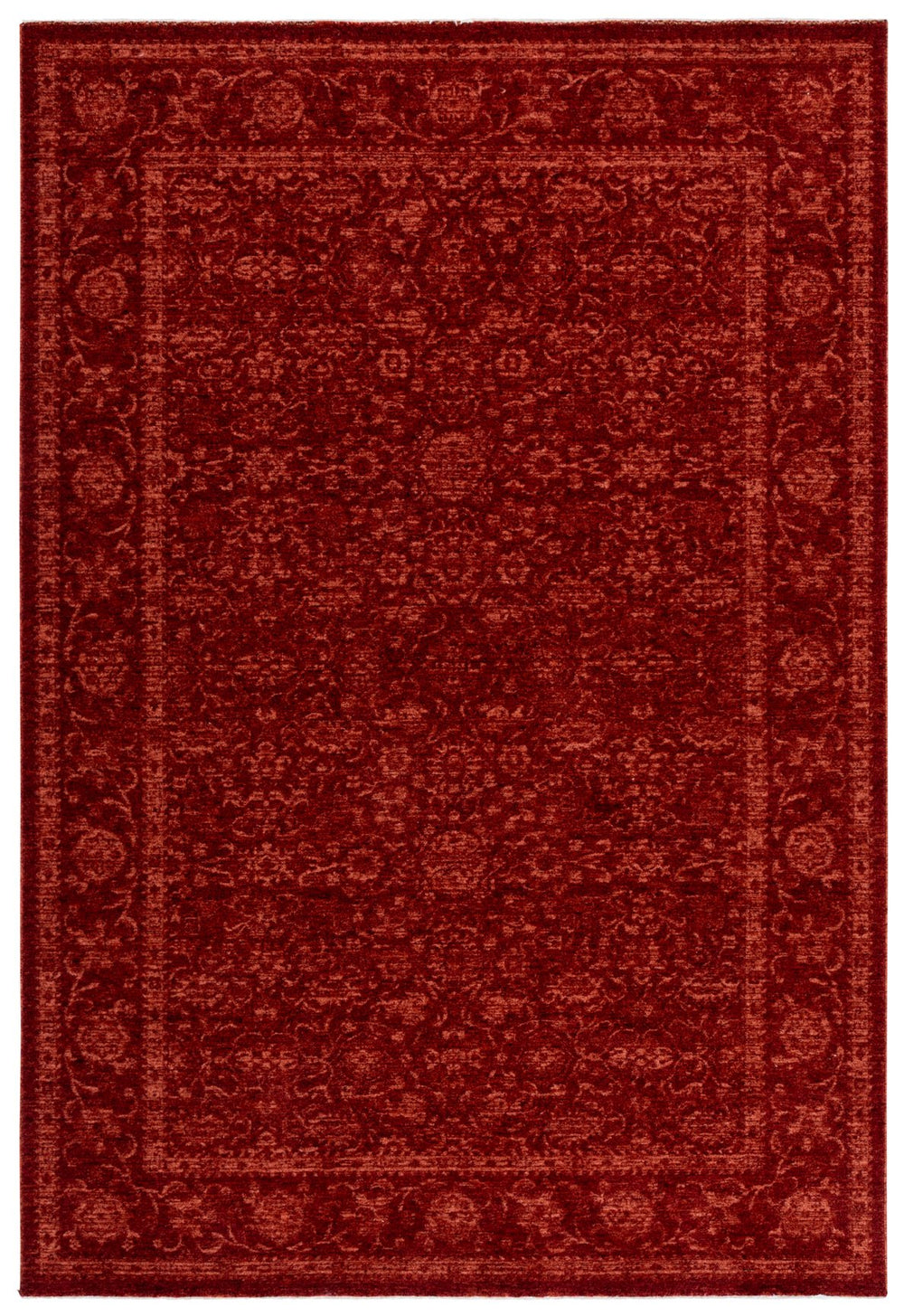 Safavieh Vintage Overdyed Runner In Deep Red — Low-Profile Power-Loomed Polyester For Hallways & Entryways 2'-3" x 8'-0" VOD800P-28
