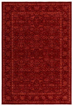 Safavieh Vintage Rich Overdyed Red Area Rug — Low-Pile Durable Polyester With Traditional Timeless Look 6'-7" x 6'-7" VOD800P-7SQ