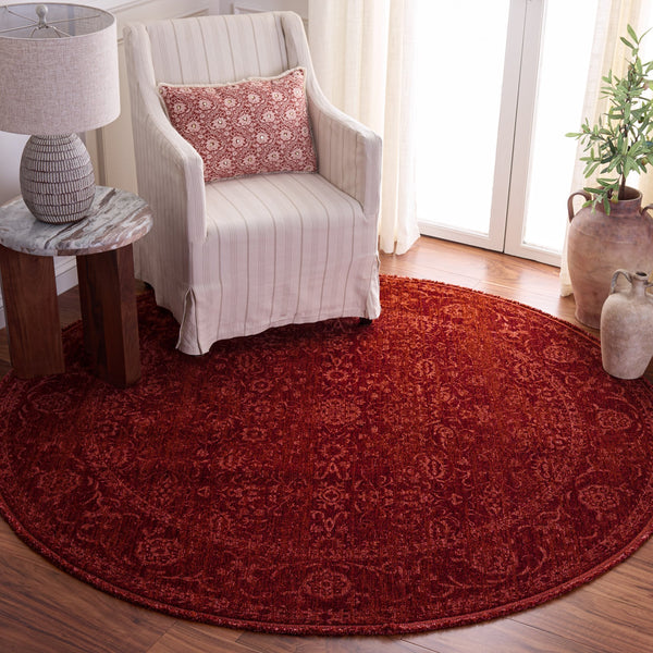 Safavieh Vintage Overdyed Red Area Rug — Low-Profile Power-Loomed Turkish Accent Rug With Antique Warmth 4'-0" x 6'-0" VOD800P-4