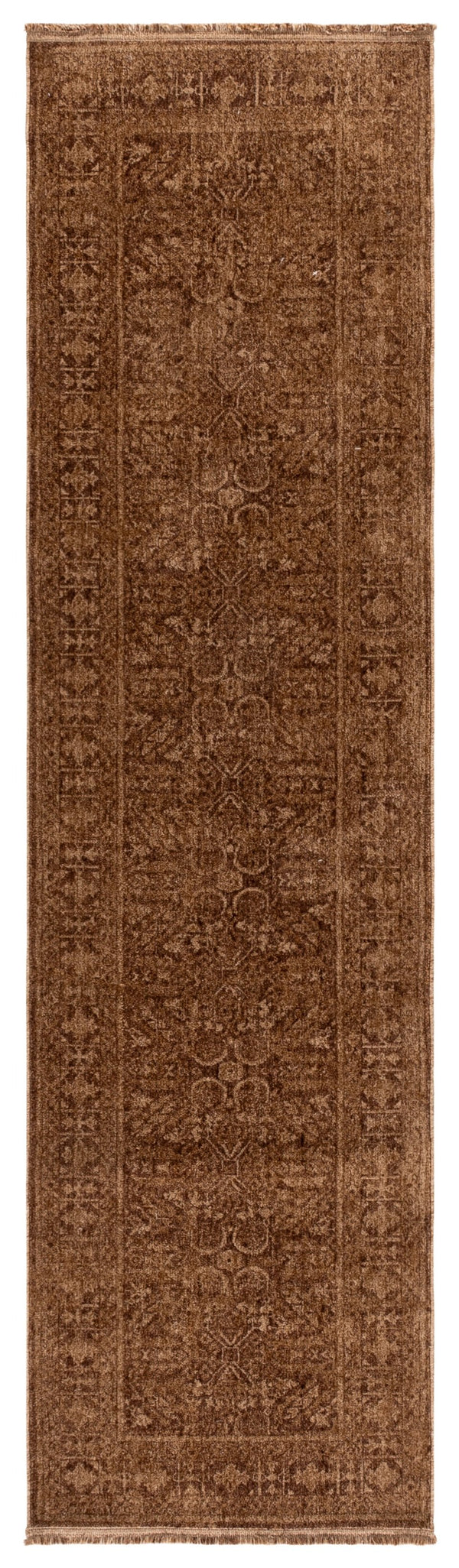 Safavieh Vintage Round Overdyed Brown Rug—Turkish Power-Loomed Low-Profile Soft Pile, Timeless Warmth And Depth 6'-7" x 6'-7" VOD804T-7R