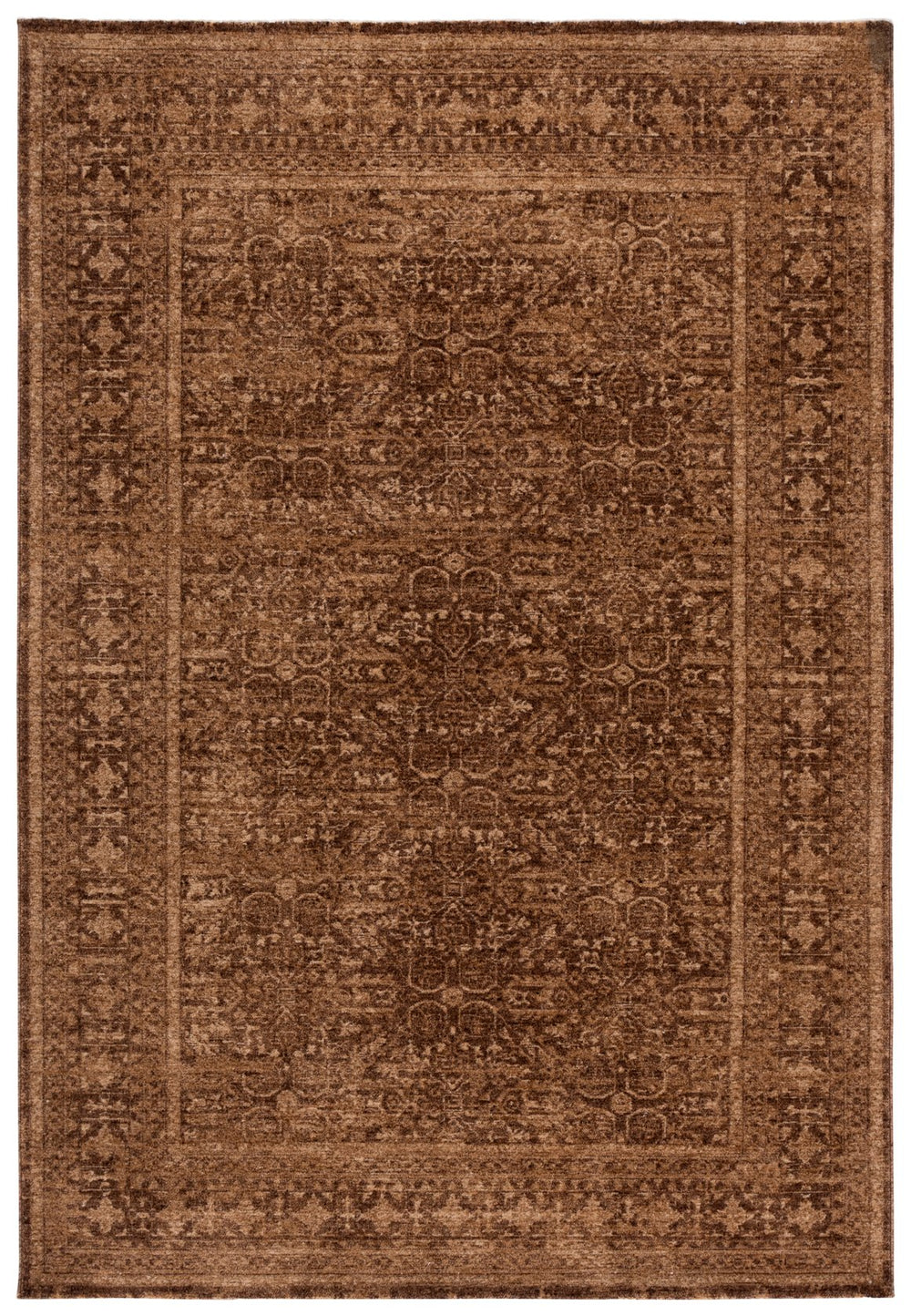Safavieh Vintage Runner Rug In Overdyed Brown — Low-Profile, Durable Turkish Polyester Pile For Hallways 2'-3" x 8'-0" VOD804T-28