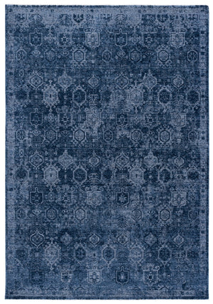 Safavieh Vintage Navy Overdye Area Rug — Solid Deep Blue, Low-Profile Turkish Power-Loomed Durability For Rooms 10'-0" x 14'-0" VOD806N-10