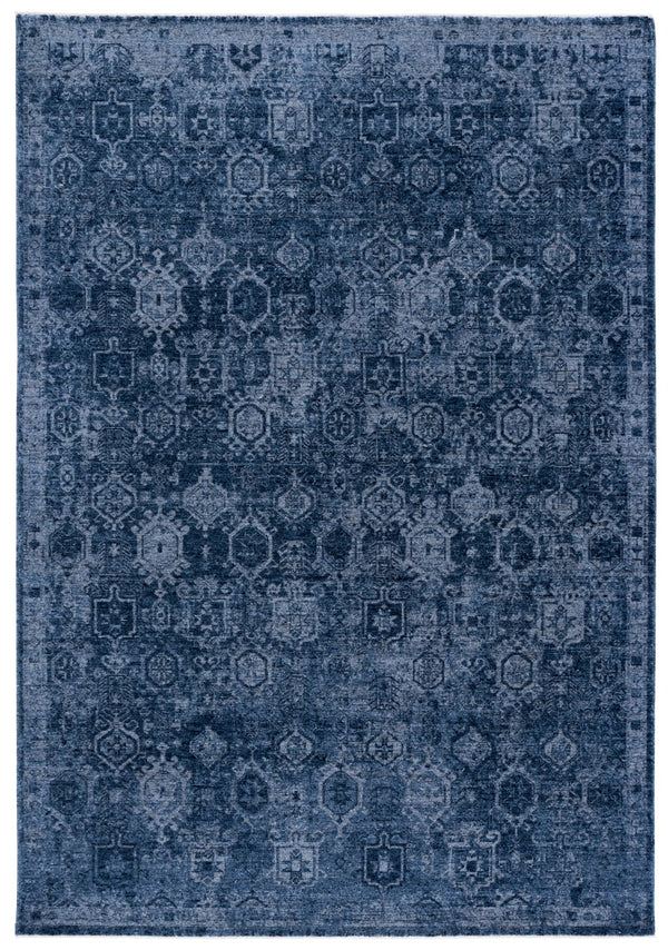 Safavieh Vintage Navy Overdye Area Rug — Solid Deep Blue, Low-Profile Turkish Power-Loomed Durability For Rooms 10'-0" x 14'-0" VOD806N-10