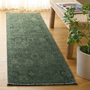 Safavieh Vintage Elegant Overdye Green Area Rug — Low-Profile Turkish Power-Loomed Wool-Look Polyester, Durable Charm 5'-0" x 8'-0" VOD806Y-5