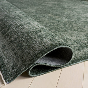 Safavieh Vintage Elegant Overdye Green Area Rug — Low-Profile Turkish Power-Loomed Wool-Look Polyester, Durable Charm 5'-0" x 8'-0" VOD806Y-5