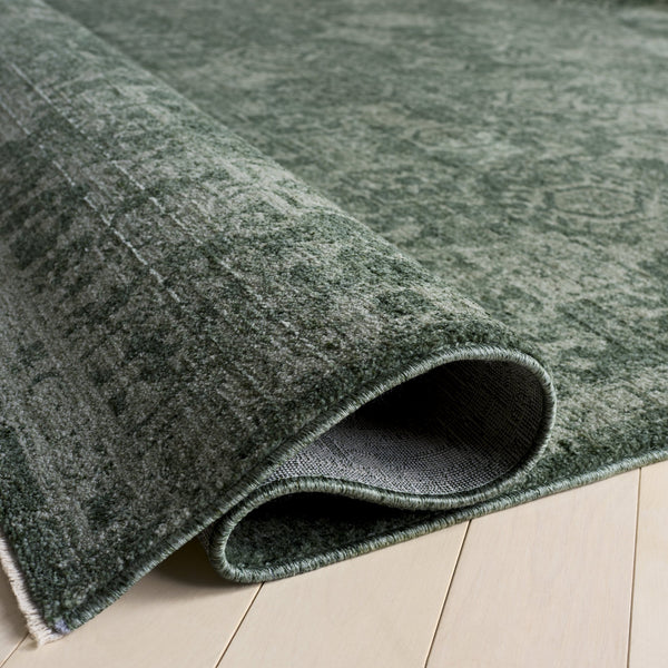 Safavieh Vintage Elegant Overdye Green Area Rug — Low-Profile Turkish Power-Loomed Wool-Look Polyester, Durable Charm 5'-0" x 8'-0" VOD806Y-5