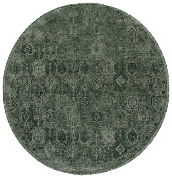Safavieh Vintage Elegant Overdye Green Area Rug — Low-Profile Turkish Power-Loomed Wool-Look Polyester, Durable Charm 5'-0" x 8'-0" VOD806Y-5