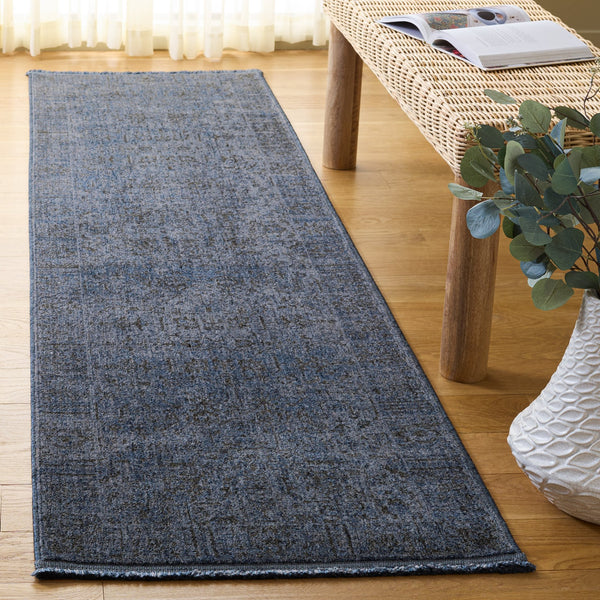 Safavieh Vintage Navy Overdyed Area Rug — Low-Profile Polyester With Cotton-Latex Backing, Timeless Elegance And Easy Care 6'-0" x 9'-0" VOD810N-6