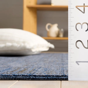 Safavieh Vintage Overdyed Navy Square Rug Turkish Crafted Polyester Accent for Entryways VOD810N-4SQ