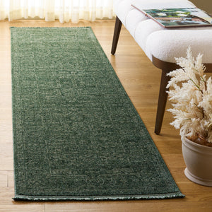 Safavieh Vintage Green Overdyed Area Rug — Low-Profile Power-Loomed Turkish Polyester, Durable Elegance 6'-7" x 6'-7" VOD812Y-7SQ