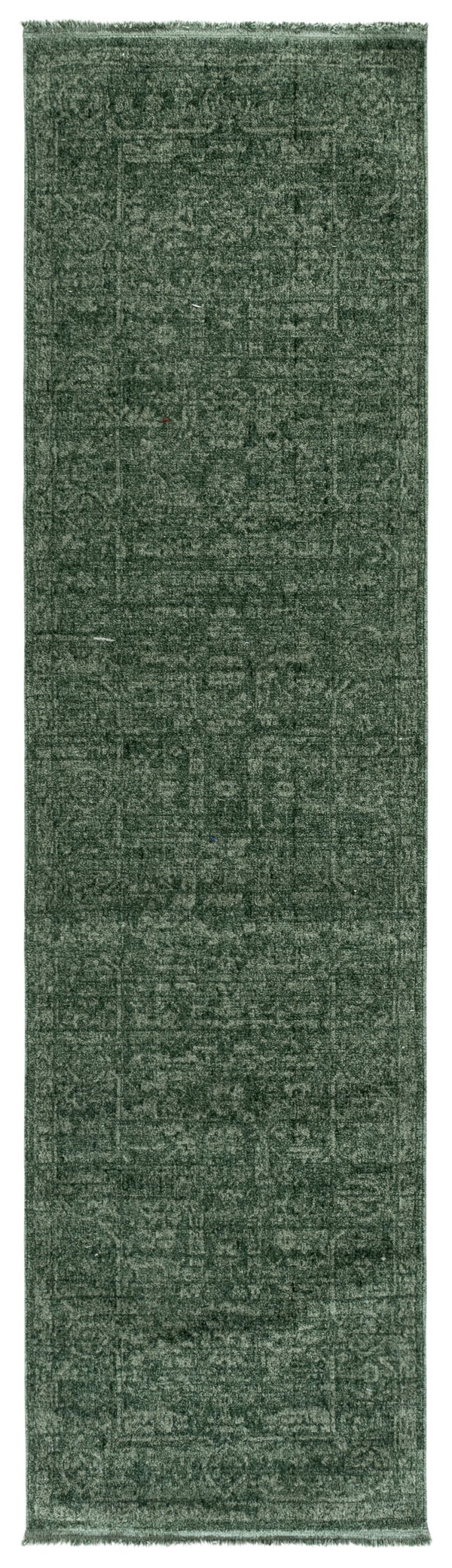 Safavieh Vintage Overdye Runner In Green — Turkish Power-Loomed Low-Profile Rug For Hallways & Entryways (8Ft) 2'-3" x 8'-0" VOD812Y-28
