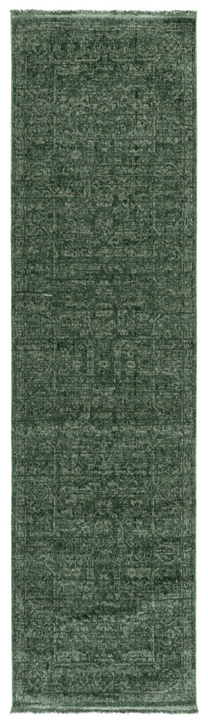 Safavieh Vintage Round Green Overdye Rug — Power-Loomed Turkish Craft, Low-Pile Comfort For Entryways & Nooks 6'-7" x 6'-7" VOD812Y-7R