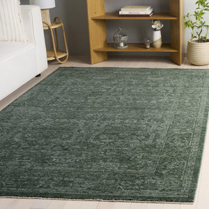 Safavieh Vintage Green Overdyed Area Rug — Low-Profile Power-Loomed Turkish Polyester, Durable Elegance 6'-7" x 6'-7" VOD812Y-7SQ