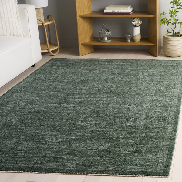 Safavieh Vintage Green Overdye Area Rug — Low-Profile Polyester Pile, Turkish Power-Loomed Elegance For Rooms 5'-0" x 8'-0" VOD812Y-5