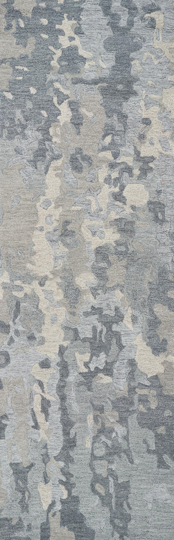 Rizzy Vogue VOG109 Hand Tufted Modern Wool Rug Gray 2'6" x 8'