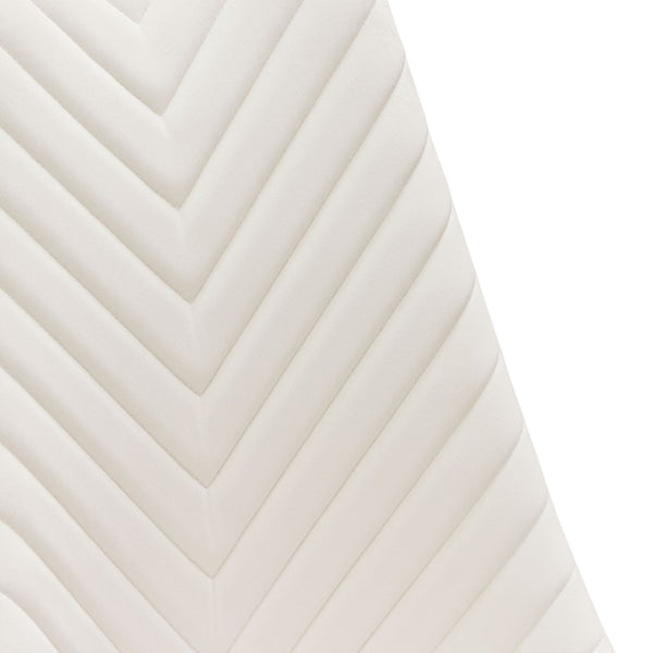 Diamond Sofa Vogue Set Of 2 Cream Velvet Dining Chairs With Elegant Gold Metal Frame For Luxurious Dining Experience Cream Velvet Vogue2dccm2pk