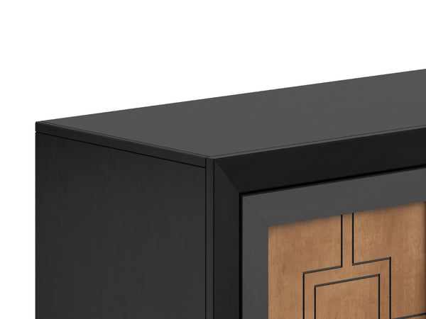 Legends Furniture Bridgevine Home Ventura 86 Inch Tv Stand For Tvs Up To 95 Inches, No Assembly Required, Black And Bourbon Finish Black  Vr1211.Sls