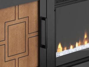 Legends Furniture Bridgevine Home Ventura 70 Inch Fireplace Tv Stand For Tvs Up To 80 Inches, Black And Bourbon Finish Black  Vr5210.Sls