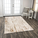 Rizzy Ventura VRA748 Powerloomed Transitional Washed Wool Rug Beige/Green 9' x 12'