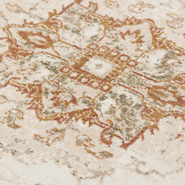 Rizzy Ventura VRA749 Powerloomed Traditional Washed Wool Rug Beige/Green 9' x 12'