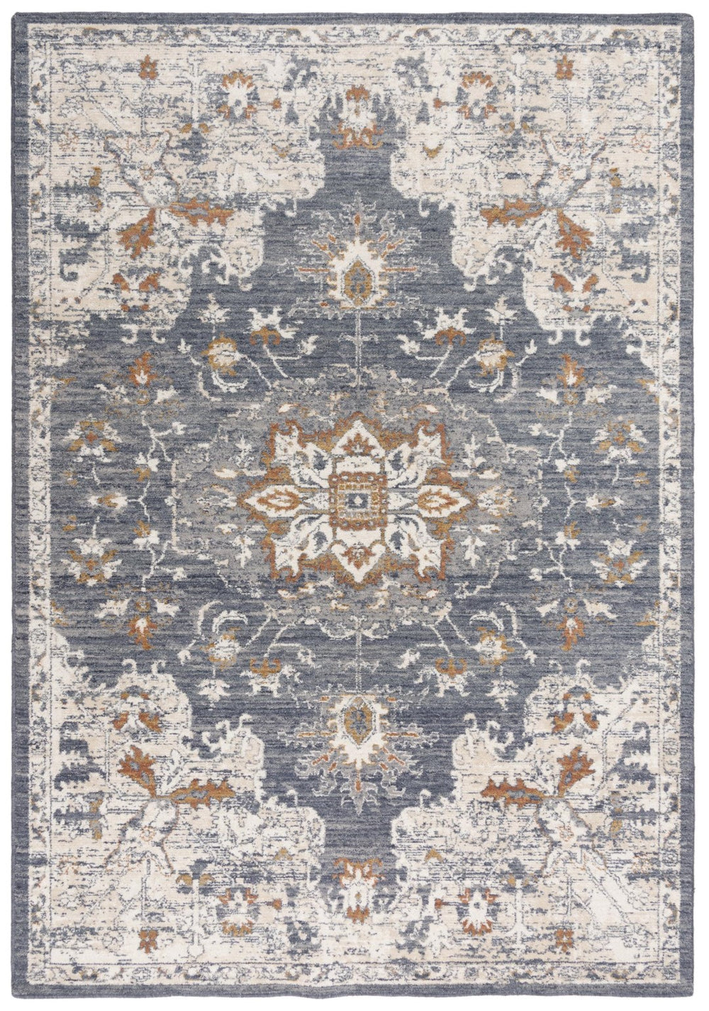 Rizzy Ventura VRA750 Powerloomed Traditional Washed Wool Rug Blue 9' x 12'