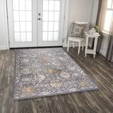 Rizzy Ventura VRA752 Powerloomed Traditional Washed Wool Rug Blue 9' x 12'