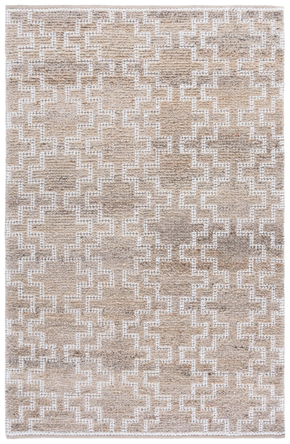 Safavieh Vermont Hand-Woven Beige Area Rug — Low-Profile, Pet-Yarn Durability, Minimalist Scandinavian Flair 6'-0" x 6'-0" VRM125B-6SQ
