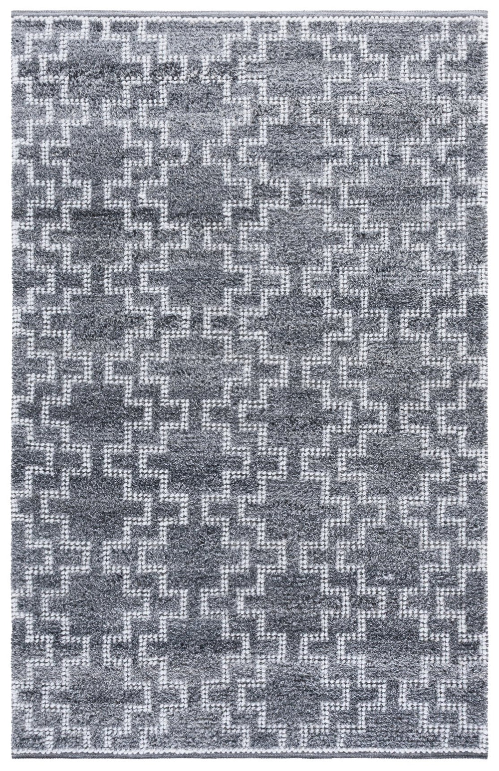 Safavieh Vermont Hand-Woven Grey Area Rug 8X10 | Durable Pet Yarn, 1/2" Pile, Modern Neutral Anchor For Rooms 8'-0" x 10'-0" VRM125F-8