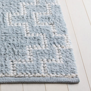 Safavieh Vermont Handwoven Light Blue Area Rug 5 X 8 Ft — Pet Yarn, Low-Profile 0.5" Cushioning, Eco-Friendly 5'-0" x 8'-0" VRM125M-5