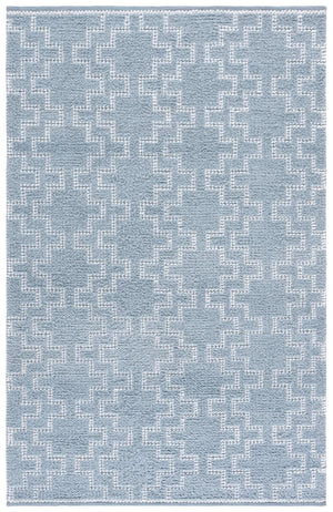 Safavieh Vermont Handwoven Light Blue Area Rug — Low-Profile Pet Yarn, Stain-Resistant, Minimalist Texture For Modern Spaces 4'-0" x 6'-0" VRM125M-4