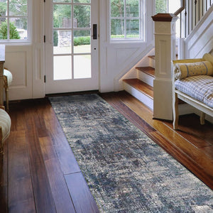 Amer Rugs Vermont Persian Bordered Power-loom Area Rug - Soft, Durable Design For Contemporary Home Decor Gray,Orange Polyester Vrm22708