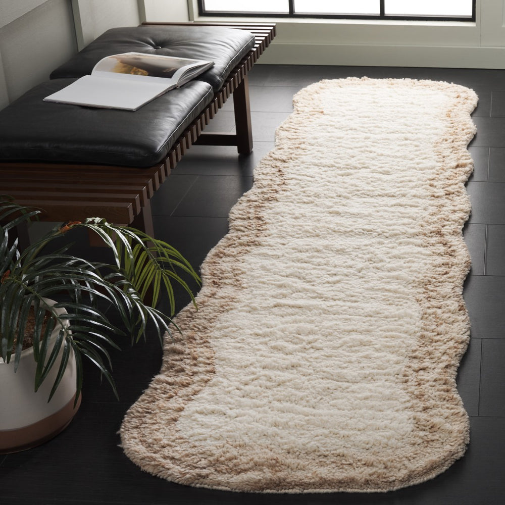 Safavieh Vermont Large Wool Area Rug - Luxurious Plush 1-inch Pile, Chic Modern Design, Handcrafted Elegance Ivory Wool Pile Vrm210a-2