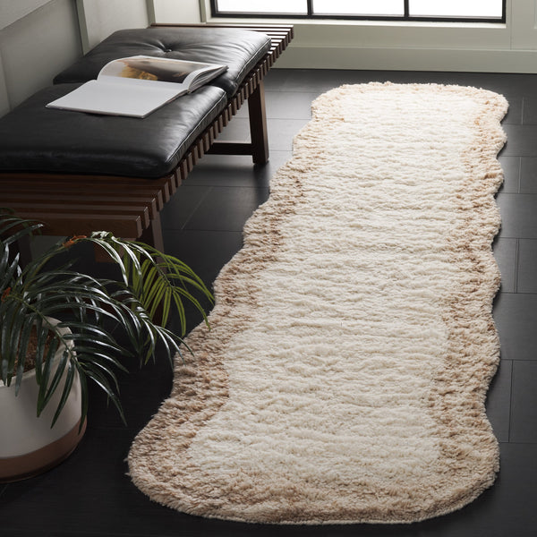Safavieh Vermont Plush Ivory 6X8 Wool Area Rug – Handcrafted Tufted 1" Pile, Subtle Tonal Ripple Pattern, Durable Elegance VRM210A-68