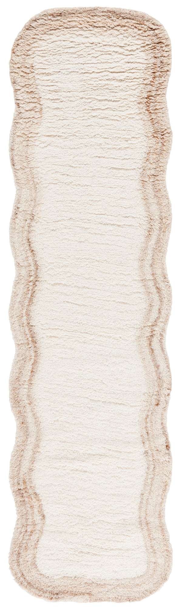 Safavieh Vermont Plush Ivory 6X8 Wool Area Rug – Handcrafted Tufted 1" Pile, Subtle Tonal Ripple Pattern, Durable Elegance VRM210A-68