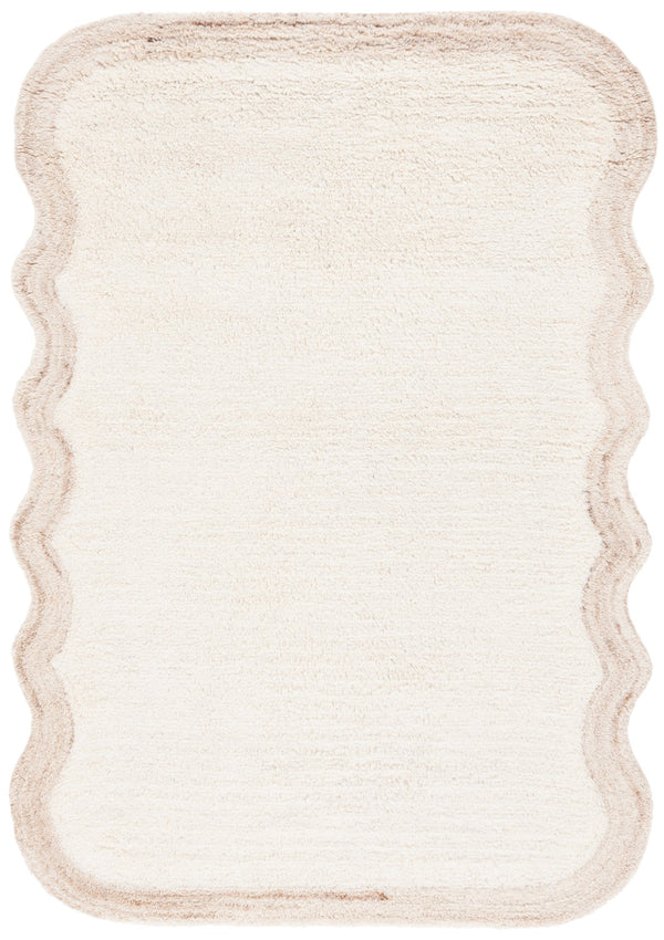 Safavieh Vermont Large Wool Area Rug - Luxurious Plush 1-inch Pile, Chic Modern Design, Handcrafted Elegance Ivory Wool Pile Vrm210a-2