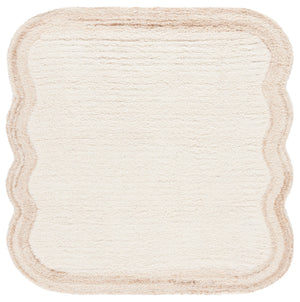 Safavieh Vermont Plush Ivory 6X8 Wool Area Rug – Handcrafted Tufted 1" Pile, Subtle Tonal Ripple Pattern, Durable Elegance VRM210A-68