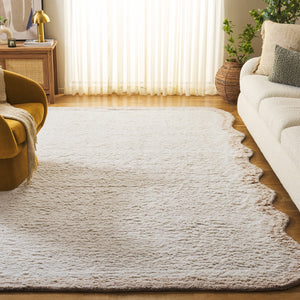Safavieh Vermont Large Wool Area Rug - Luxurious Plush 1-inch Pile, Chic Modern Design, Handcrafted Elegance Ivory Wool Pile Vrm210a-2