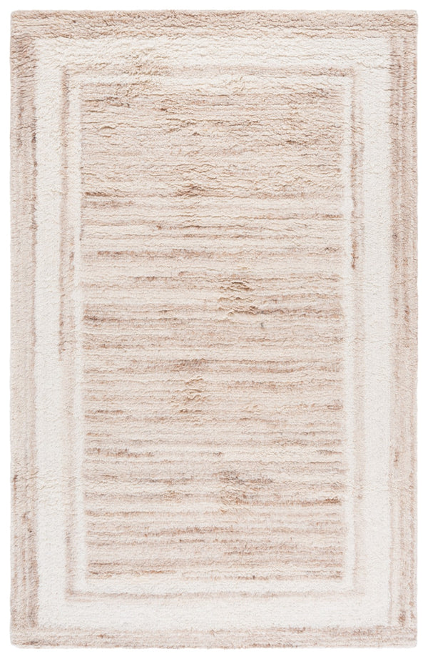 Safavieh Vermont Area Rug - Hand-tufted Wool Design, Plush Comfort, Modern Minimalist Style For Your Home Beige ,Ivory Wool Pile Vrm217b-4