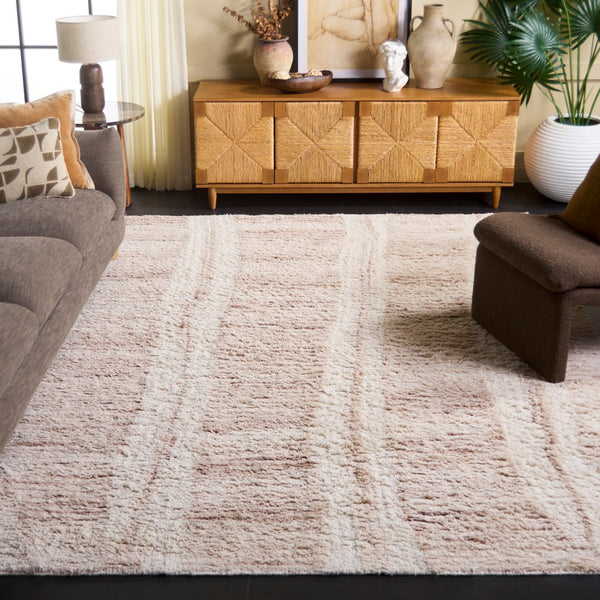 Safavieh Vermont Hand-tufted Area Rug - Luxurious Wool & Recycled Cotton Blend, Modern Abstract Design Beige ,Ivory 75% Wool,25% Recycled Cotton Vrm219b-3