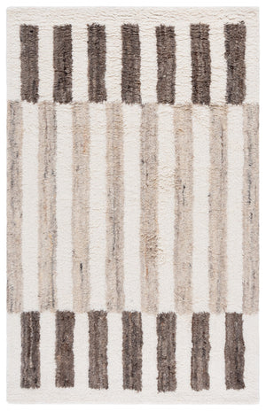 Safavieh Vermont Hand-tufted Wool Area Rug - Luxurious Modern Design For Sophisticated Home Decor Style Ivory ,Grey Wool Pile Vrm220a-6