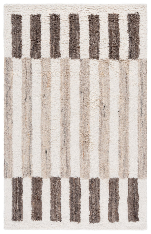 Safavieh Vermont Hand-tufted Wool Area Rug - Luxurious Modern Design For Sophisticated Home Decor Style Ivory ,Grey Wool Pile Vrm220a-6