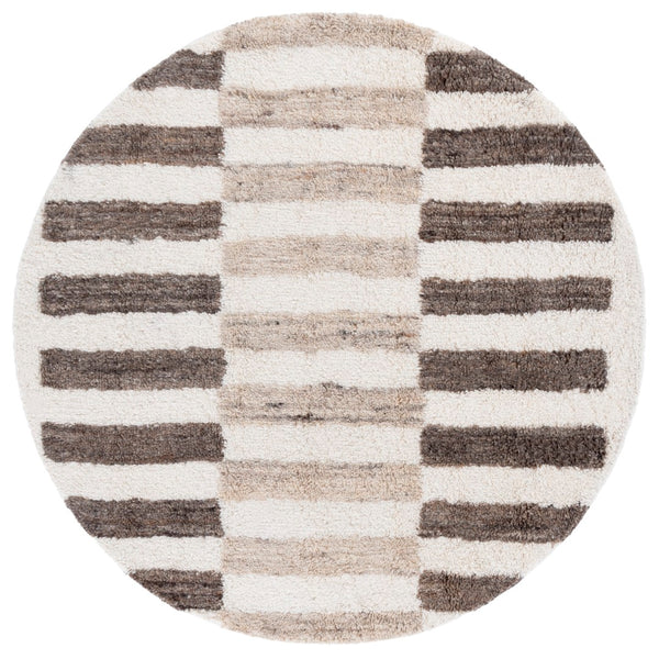 Safavieh Vermont Hand-tufted Wool Area Rug - Luxurious Modern Design For Sophisticated Home Decor Style Ivory ,Grey Wool Pile Vrm220a-6