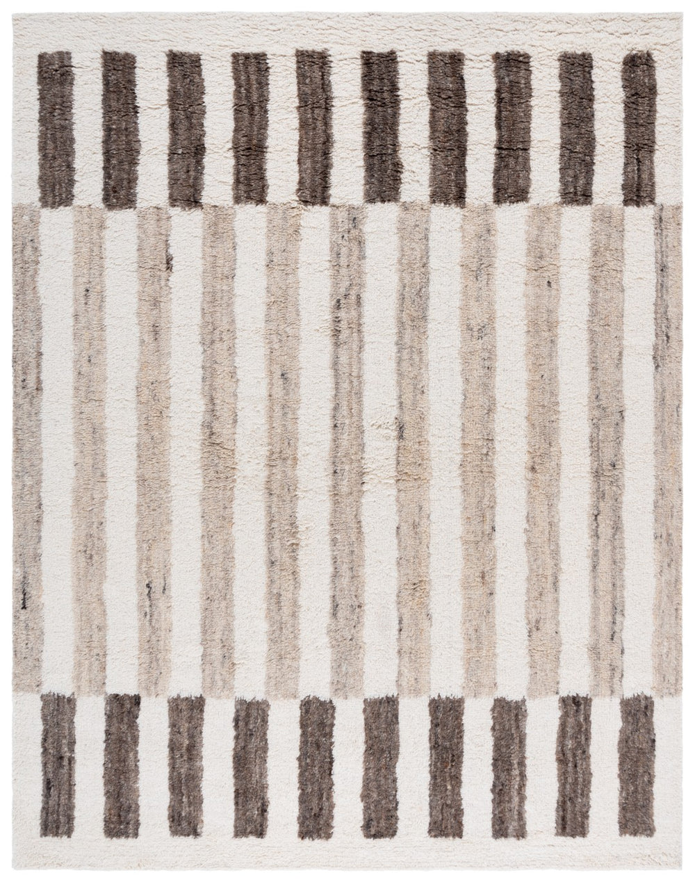 Safavieh Vermont Hand-tufted Wool Area Rug - Luxurious Modern Design For Sophisticated Home Decor Style Ivory ,Grey Wool Pile Vrm220a-6