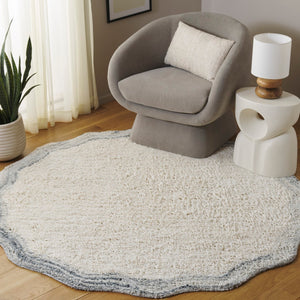 Safavieh Vermont Hand-tufted Wool Area Rug - Luxurious And Elegant Design For Modern Home Décor Masterpiece Ivory ,Grey Wool Pile Vrm221f-4