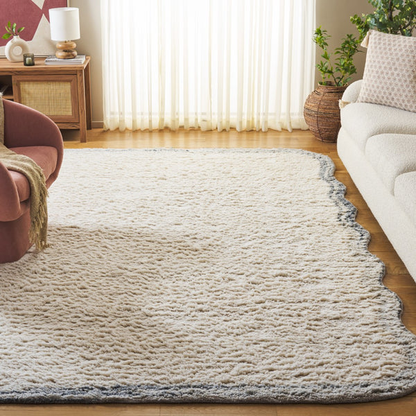 Safavieh Vermont Hand-tufted Wool Area Rug - Luxurious And Elegant Design For Modern Home Décor Masterpiece Ivory ,Grey Wool Pile Vrm221f-4