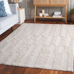 Safavieh Vermont Modern Wool Area Rug - Hand-tufted, Luxurious Texture, Chic Pattern For Elegant Home Decor Ivory Wool Pile Vrm223a-3