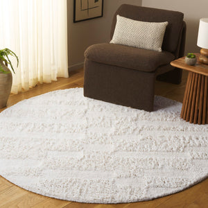 Safavieh Vermont Modern Wool Area Rug - Hand-tufted, Luxurious Texture, Chic Pattern For Elegant Home Decor Ivory Wool Pile Vrm223a-3