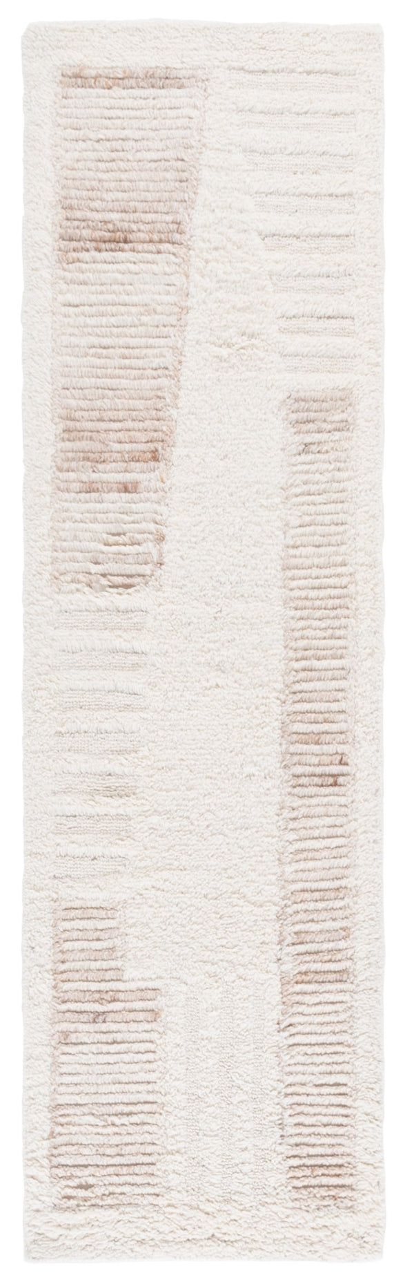Safavieh Vermont Hand-tufted Wool Area Rug - Modern Elegance With Textured Stripes For Timeless Décor Ivory ,Beige Wool Pile Vrm224b-4