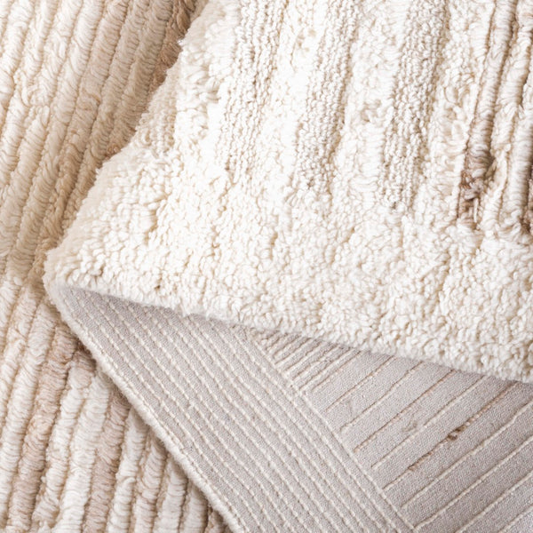 Safavieh Vermont Hand-tufted Wool Area Rug - Modern Elegance With Textured Stripes For Timeless Décor Ivory ,Beige Wool Pile Vrm224b-4